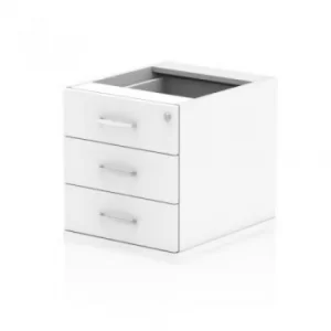 Impulse Fixed Pedestal 3 Drawer White