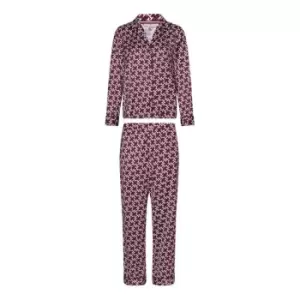 Tommy Bodywear Long Sleeve Pj Set Monogram - Red