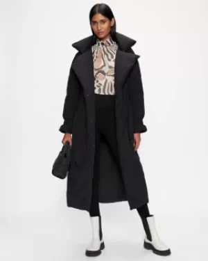 Long Belted Puffer Jacket