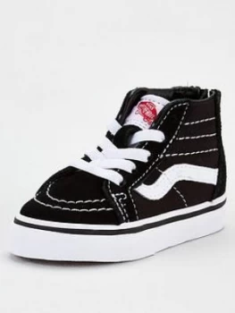 Vans Sk8-hi Zip - Black/White, Size 6