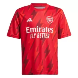 adidas Arsenal Pre Match Shirt 2023 2024 Juniors - Red