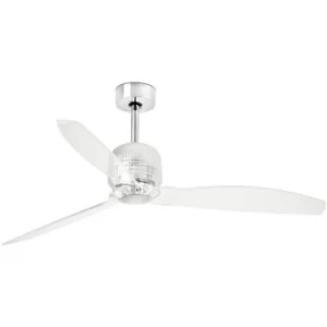 Faro DECO Chrome Ceiling Fan LED With DC Motor