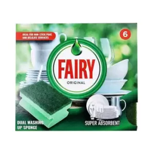 Fairy Green Original Grooved Sponge Scourer, One Size