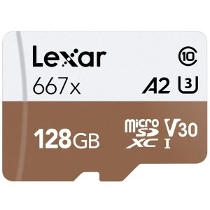 Lexar Professional 667X 128GB MicroSDXC Memory Card