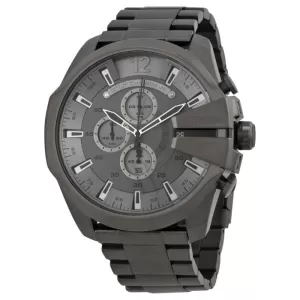 Diesel Mens Mega Chief Chronograph Stainless Steel Watch - Gunmetal