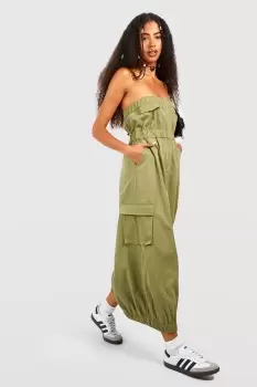 Bandeau Utility Midaxi Dress