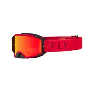 FLY Racing Zone Pro Goggle Red W Red Mirror Amber Lens