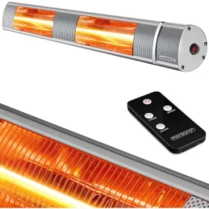 Monzana Outdoor Infrared Heater 3000W 3 Heating Levels Remote Control Electric Patio Heater MZH3000 Silver