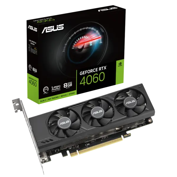 ASUS GeForce RTX 4060 LP BRK OC Edition 8GB GDDR6 Graphics Card - RTX4060-O8G-LP-BRK