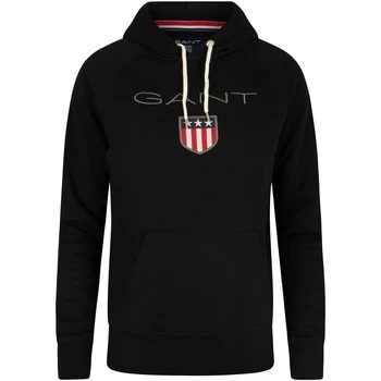 Gant Shield Pullover Hoodie mens Sweatshirt in Black - Sizes UK S