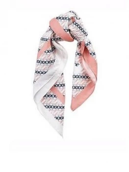 Barbour Monogram Silk Square Scarf - Pink, Women