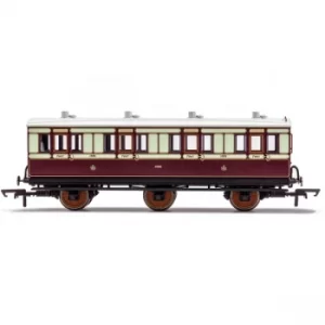 Hornby LNWR 6 Wheel Coach 1st Class 1889 Red Model