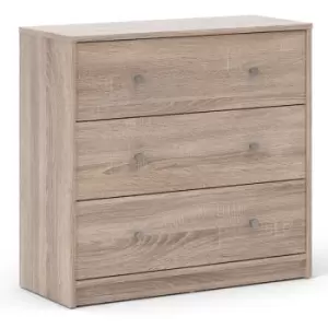 May Chest of 3 Drawers in Truffle Oak - Truffle Oak