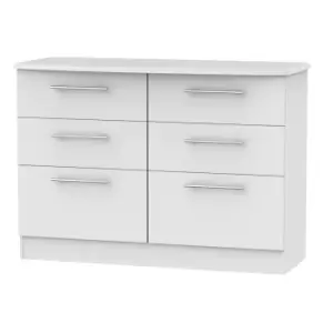 Siena Grey Matt 6 Drawer Midi Chest