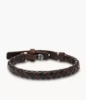 Fossil Men Braided Bracelet Brown and Black