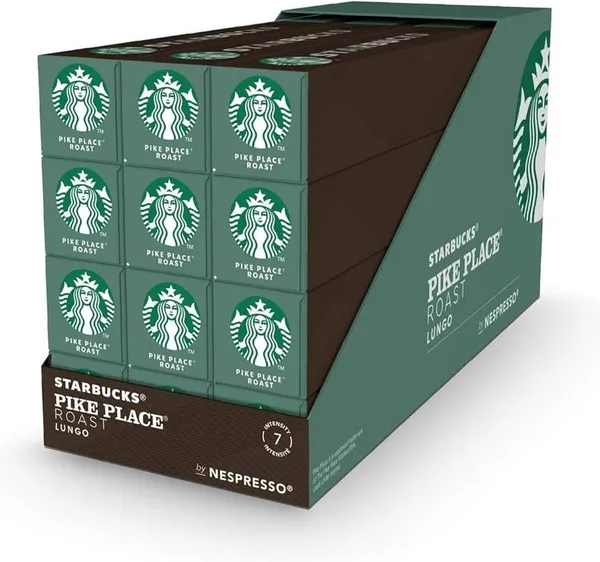 Starbucks Pike Place Lungo Roast Coffee 120 Pods