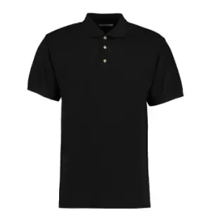 Kustom Kit Workwear Mens Short Sleeve Polo Shirt (S) (Black)