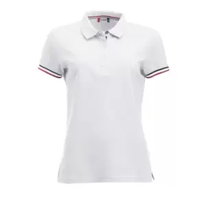 Clique Womens/Ladies Newton Polo Shirt (M) (White)