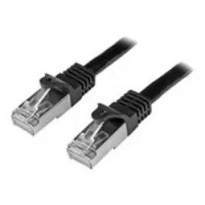 StarTech Cat6 Patch Cable Shielded SFTP Snagless Gigabit Network Patch Cable Black Ethernet Lead 3M