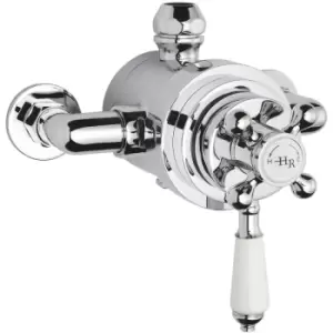 Topaz Exposed Shower Valve Dual Handle - Chrome - Hudson Reed