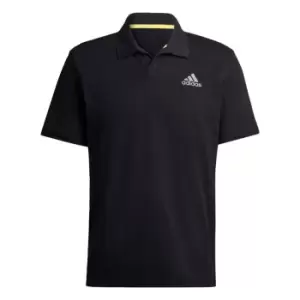 adidas Clubhouse 3-Bar Tennis Polo Shirt Mens - Black