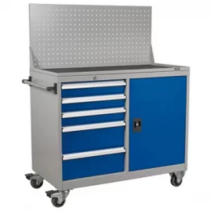 Sealey API1103A Industrial Mobile Workstation 5 Drawer & 1 Shelf L...