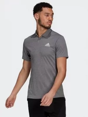 adidas Heat.rdy Tennis Polo Shirt, Grey/White Size M Men