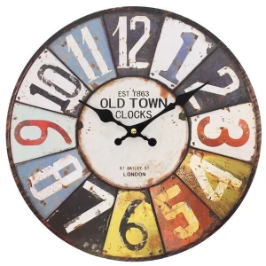 Retro Number Wall Clock