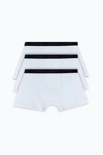 Just Hype UK hype 3 pack white mens trunk boxers