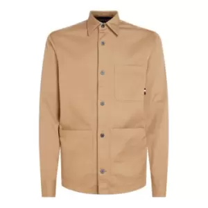 Tommy Hilfiger Heavy Twill Solid Shirt Jacket - Beige