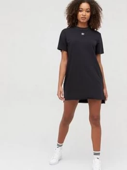 adidas Originals Trefoil T-Shirt Dress - Black, Size 20, Women