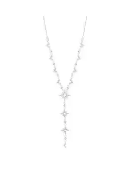 Lipsy Silver Celestial Y-Drop Necklace, Silver, Women