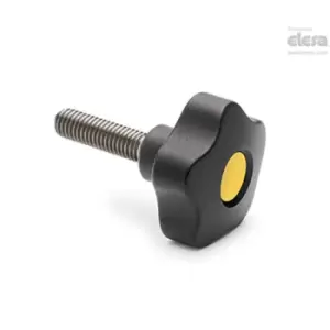 ELESA Lobe knob-VCT.40-SST-p-M8x25-C3 Grey