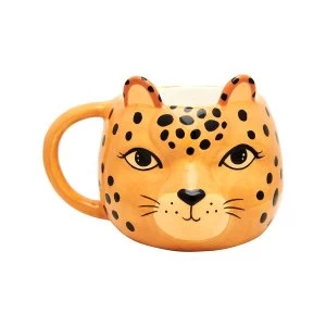 Sass & Belle Leopard Love Shaped Mug