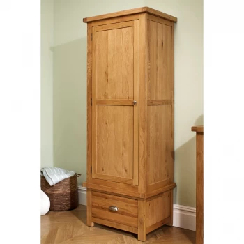 Woburn 1 Door 1 Drawer Oak Wardrobe