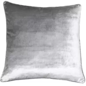 Paoletti Luxe Velvet Polyester Filled Cushion Silver