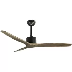 Greensboro Ceiling Fan Steel Matt White, Glass 3ABS Wooden Blades - Merano