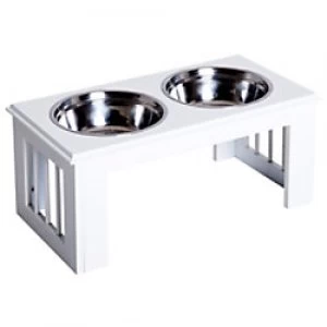 PawHut Pet Feeder White 305mm x 584mm x 254 mm