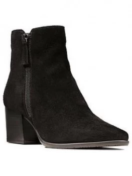 Clarks Isabella Zip Ankle Boot - Black