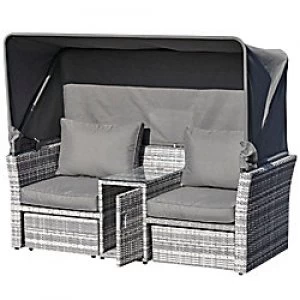 Outsunny Rattan Sofa Set 860-171 Grey