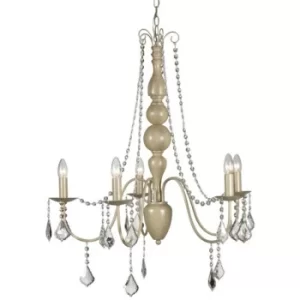 Linea Verdace Bardini 5 Light Multi Arm Chandeliers Ivory