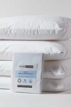 Waterproof Pillow Protectors Standard Size, Pack of 4