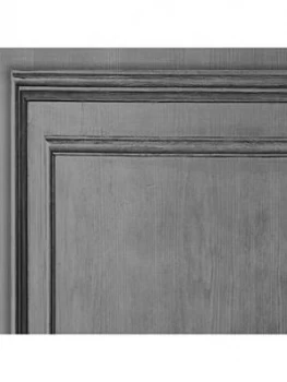 Fresco Wood Panel Grey Wallpaper