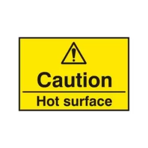 Caution hot surface sav (PK5) 75MM x 50MM - B-safe Prepack