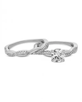 Simply Silver Infinity Ring Set