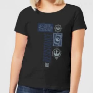 Star Wars The Resistance Black Womens T-Shirt - Black - 4XL - Black