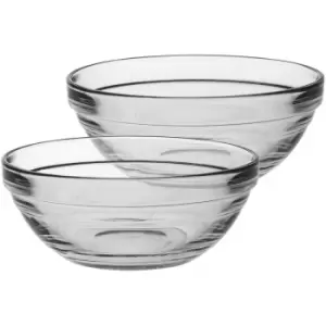 Duralex - Lys Glass Stacking Bowls for Kitchen, Serving - 12cm (5') - Pack of 6