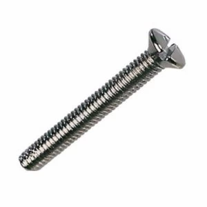 Zexum M3.5 X 30mm Nickel Plated Electrical Plug Socket Screws - 50 Pack