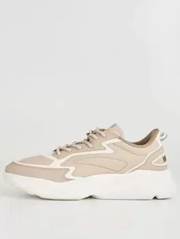 HUGO Leon Runner Trainer - Beige, Beige, Size 5, Women