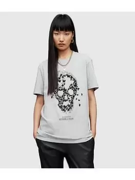 Allsaints Omnia Skull Boyfriend Tee